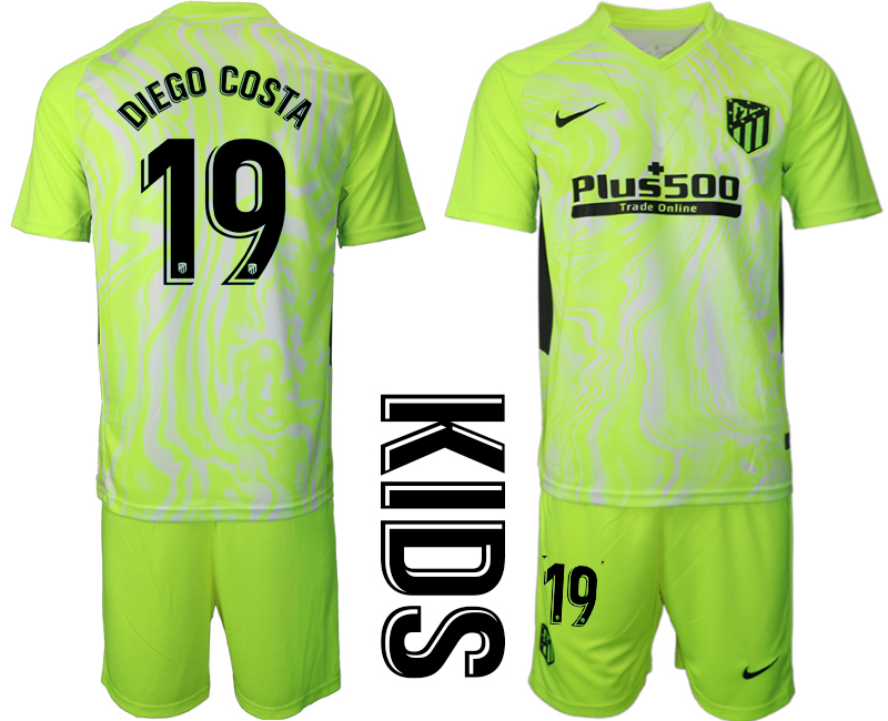 2021 Atltico Madrid away youth #19 soccer jerseys->youth soccer jersey->Youth Jersey